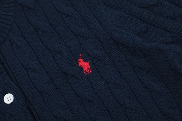 Polo Ralph Lauren Cable Knit Short-Sleeve Cardigan Pink - 4