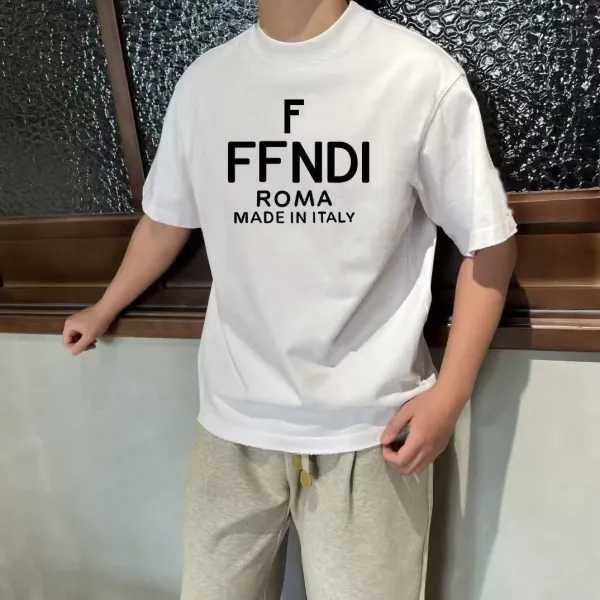 Fendi Roma Made In Italy Graphic T-Shirt White - 1