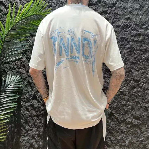 AS Roma x TNNDO Graphic Print Off-White T-Shirt - 1