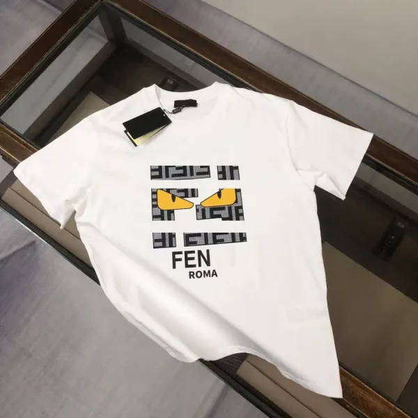 Fendi Monster Eyes Graphic Print White T-Shirt - 1