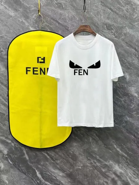 Fendi Monster Eyes Logo White T-Shirt - 1