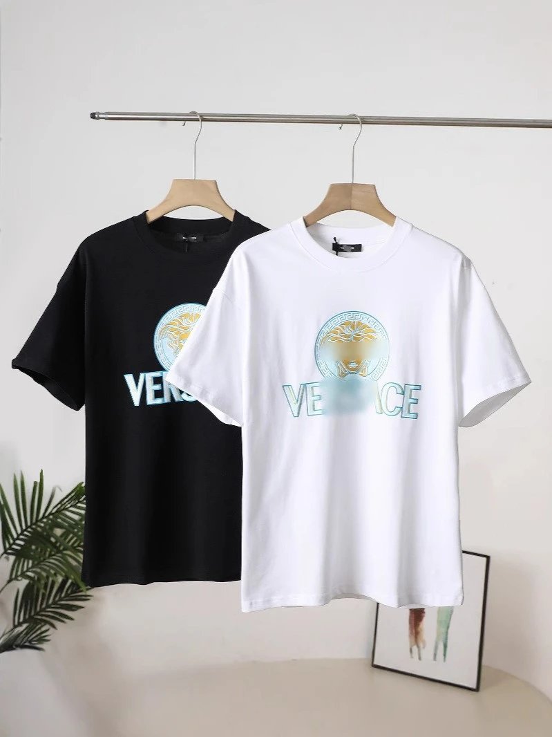 Versace Medusa Logo Graphic T-Shirt Black and White - 4