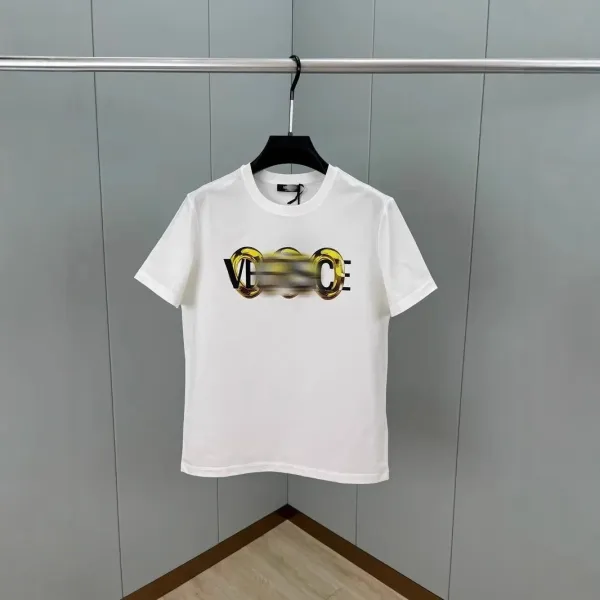 Versace Logo Print White T-Shirt - 1