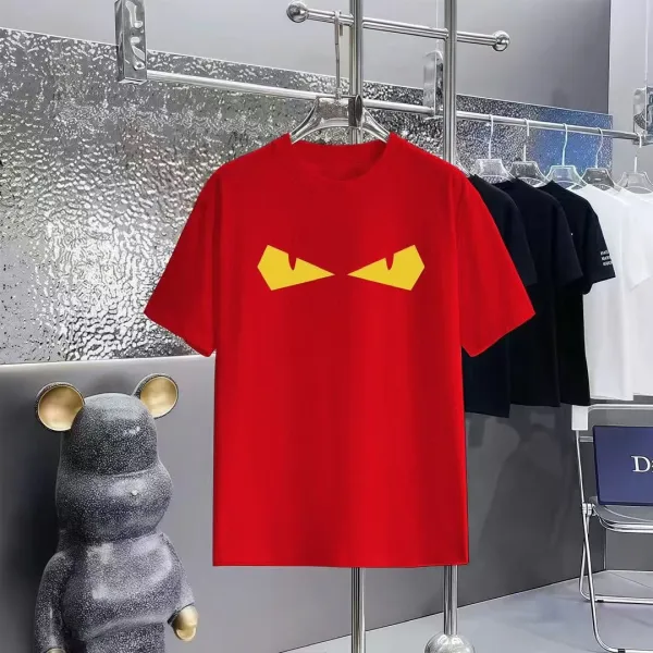 Design Angry Eyes Graphic Red T-Shirt - 1