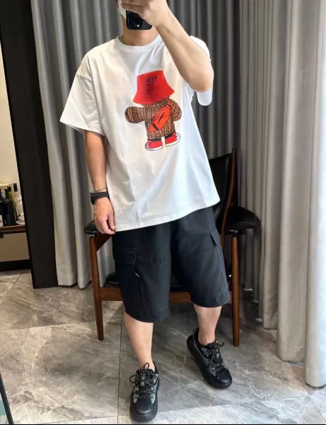 Fendi Bear Logo Oversized T-Shirt White - 1
