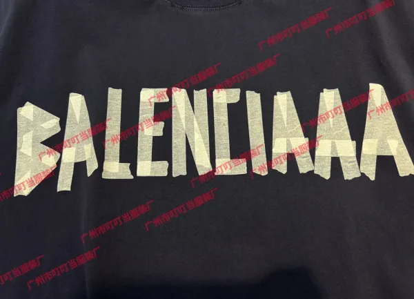 Balenciaga Valencia Graphic Print Black T-Shirt - 15