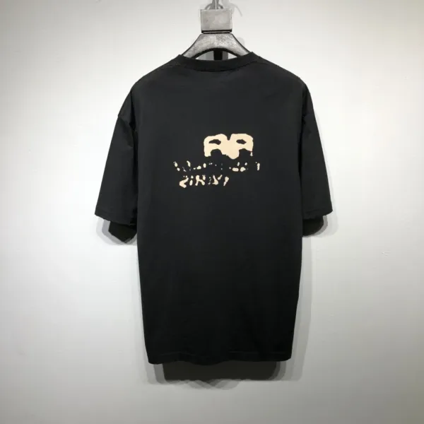 Balenciaga Valencia Graphic Print Black T-Shirt - 22