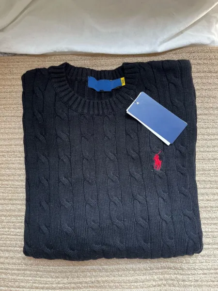 Polo Ralph Lauren Cable Knit Crewneck Sweater Gray - 11