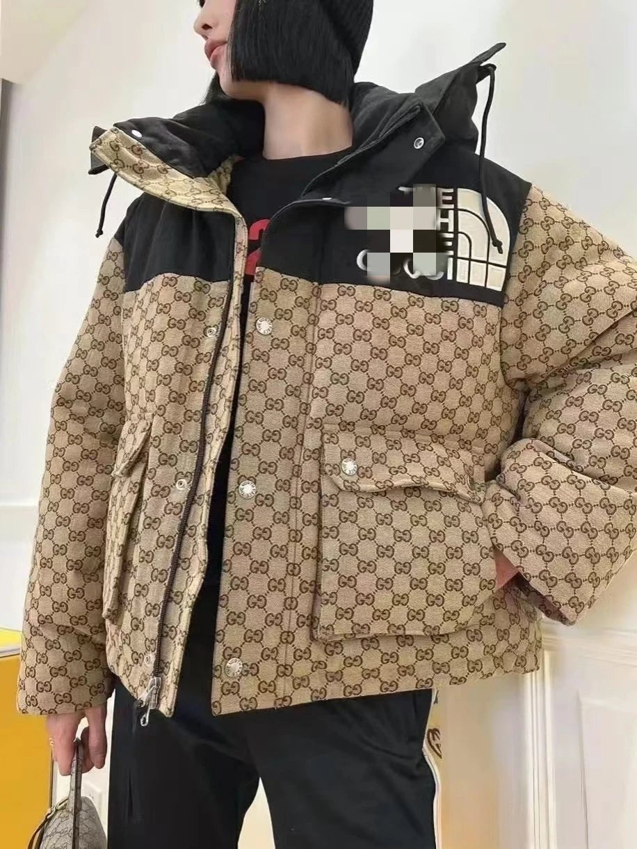 Gucci GG Monogram Puffer Jacket Beige Outerwear Down Jacket - 19