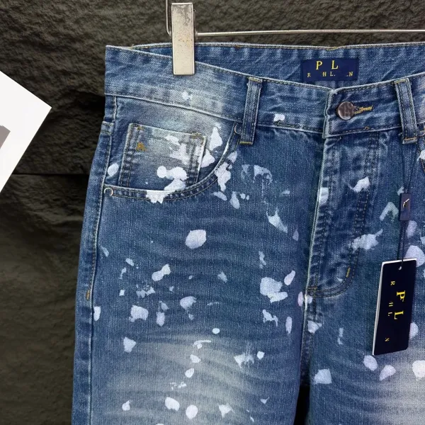 Polo Ralph Lauren Paint-Splatter Washed Denim Jeans - 7