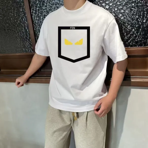 Fendi Monster Eyes Graphic T-Shirt White - 1