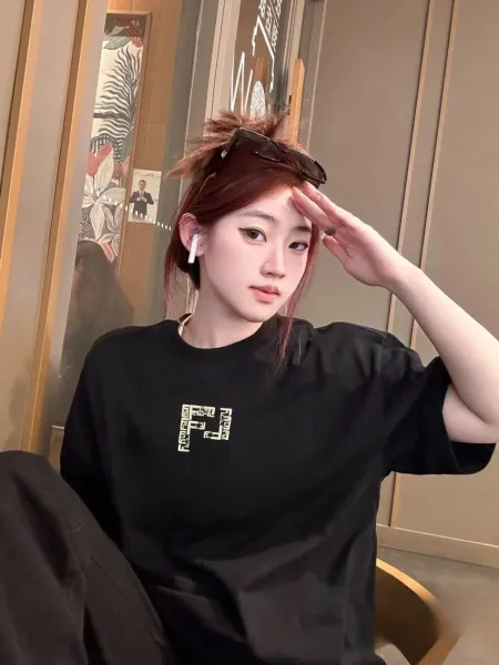 Fendi FF Logo Black Oversized T-Shirt - 1