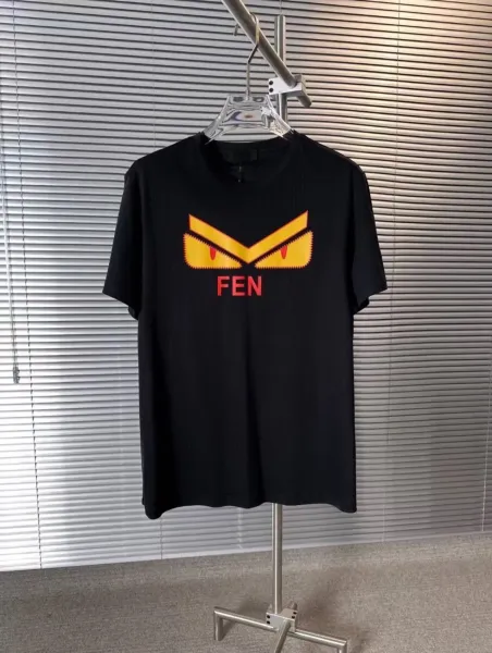 Fendi Monster Eyes Logo Black T-Shirt - 1