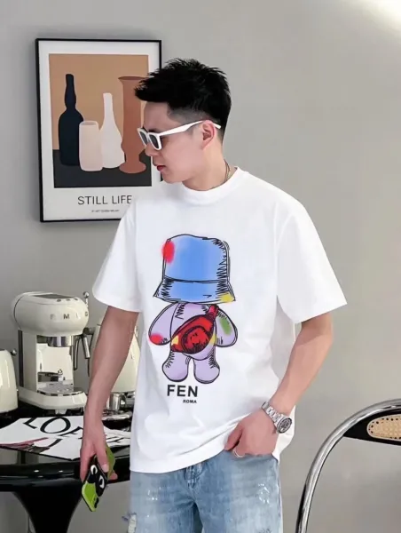 Fendi Fen Roma Graphic Print White T-Shirt - 1