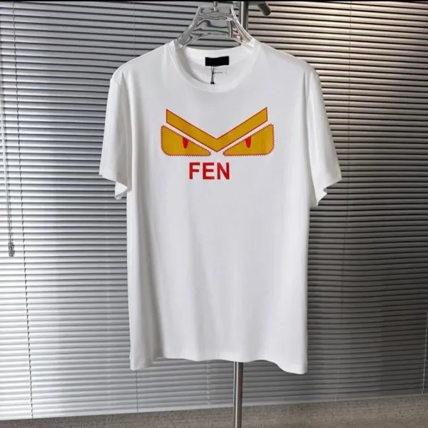 Fendi Monster Eyes Logo White T-Shirt - 1