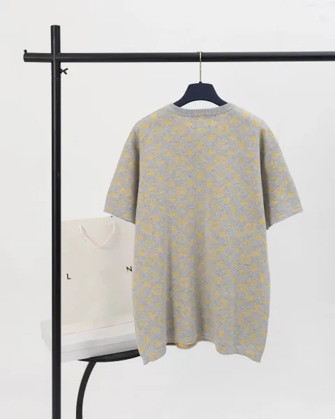 Louis Vuitton Monogram Knit T-Shirt Gray Yellow - 4