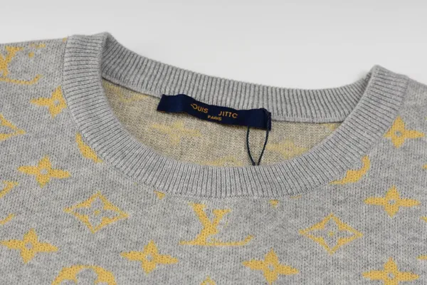 Louis Vuitton Monogram Knit T-Shirt Gray Yellow - 5