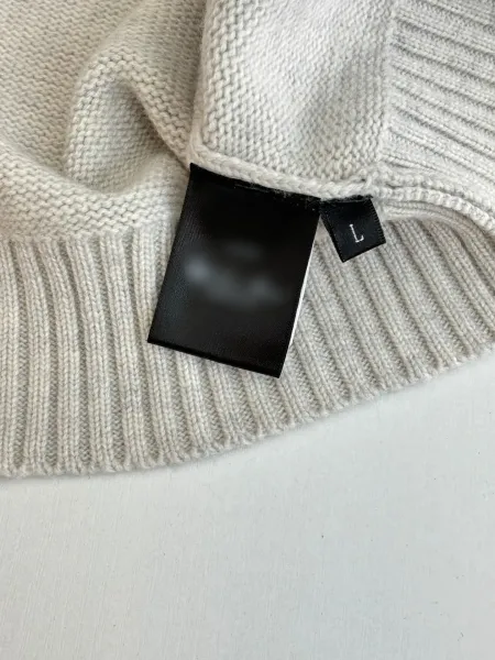 Saint Laurent Crewneck Sweater Light Gray Knit - 11