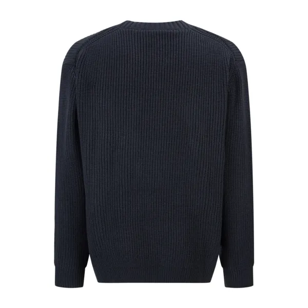 Fendi Logo Intarsia Knit Sweater Navy - 4