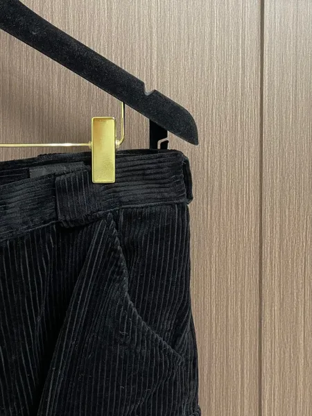 Prada Corduroy Cargo Pants Black - 8