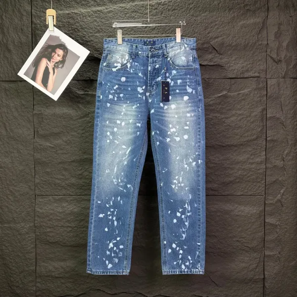 Polo Ralph Lauren Paint-Splatter Washed Denim Jeans - 1