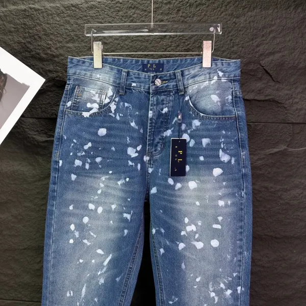 Polo Ralph Lauren Paint-Splatter Washed Denim Jeans - 11