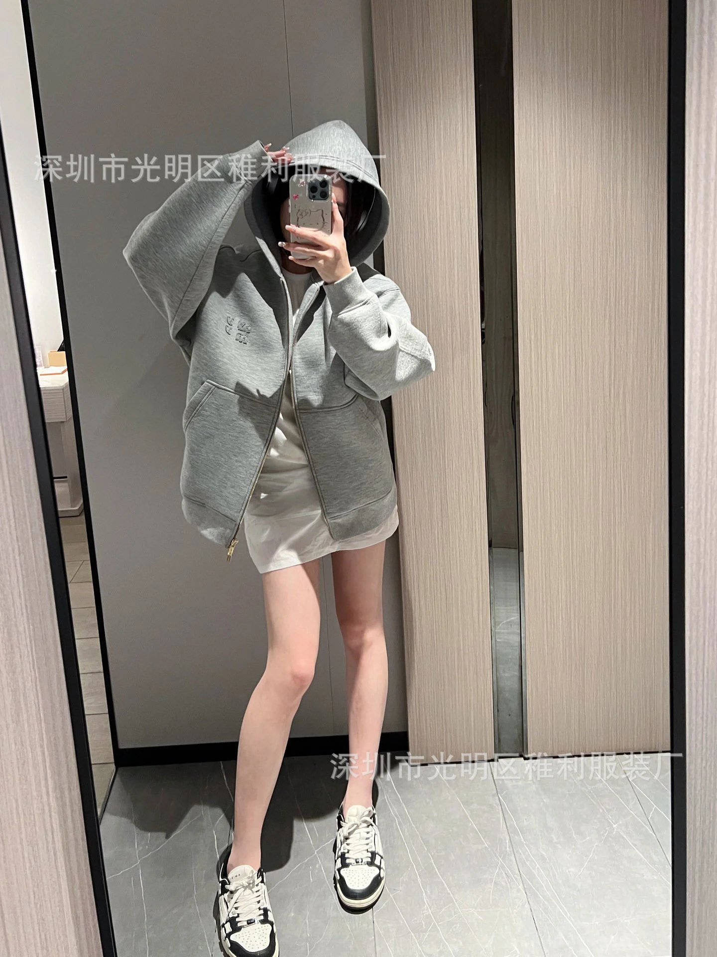 Hooded Zip-Up Hoodie photo 5