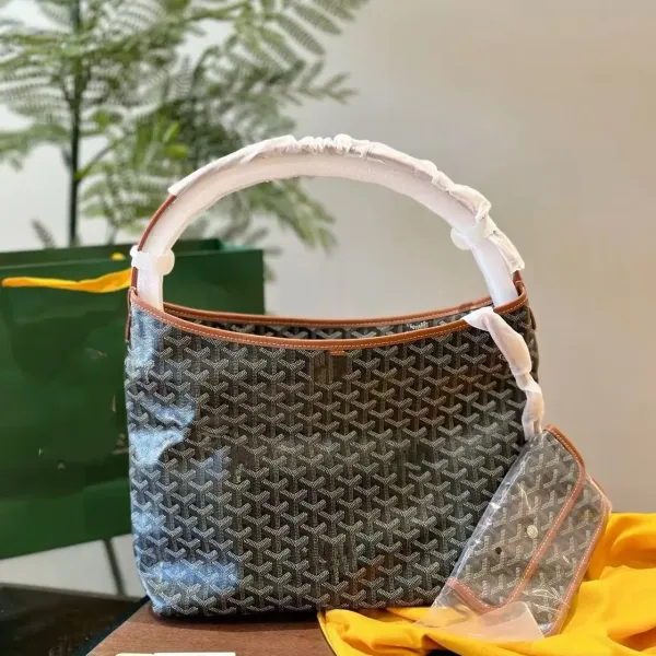 Goyard Saint-Louis PM Yellow Canvas Hobo Bag - 3