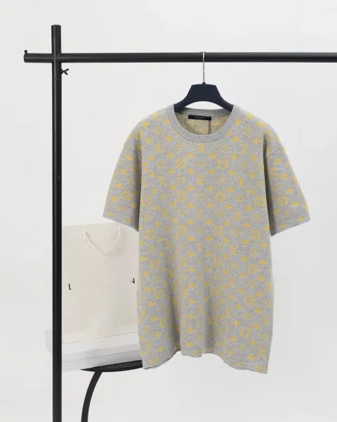 Louis Vuitton Monogram Knit T-Shirt Gray Yellow - 1