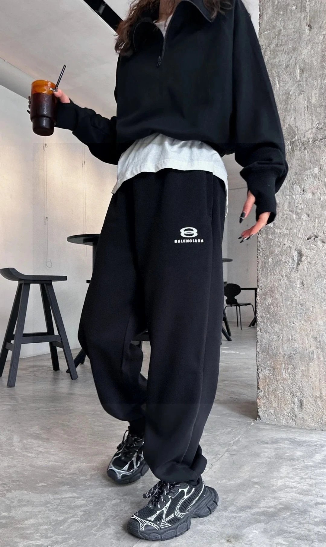 Letter Embroidered Casual Joggers photo 2