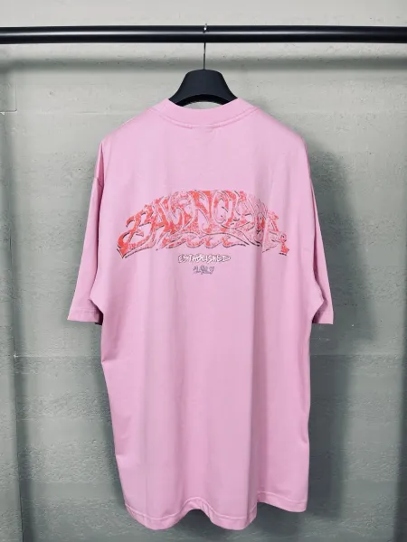 Badfriend Graffiti Logo Pink Oversized T-Shirt - 5