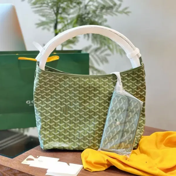 Goyard Saint-Louis PM Yellow Canvas Hobo Bag - 2
