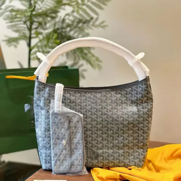 Goyard Saint-Louis PM Yellow Canvas Hobo Bag - 4