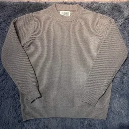 thumbnail for Square stitching design: solid color crewneck pullover knit, black classic striped warm sweater, unisex