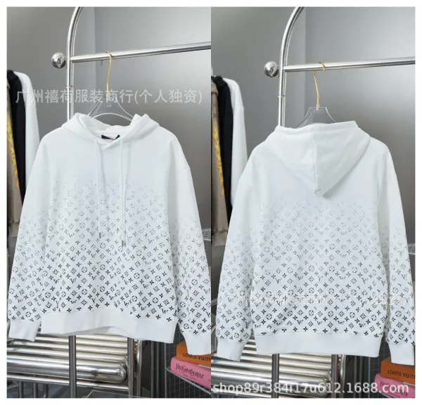 Louis Vuitton Monogram Gradient Hoodie White - 1