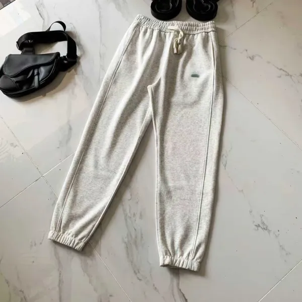 Design Sweatpants Light Gray Joggers with Minimal Logo - 1