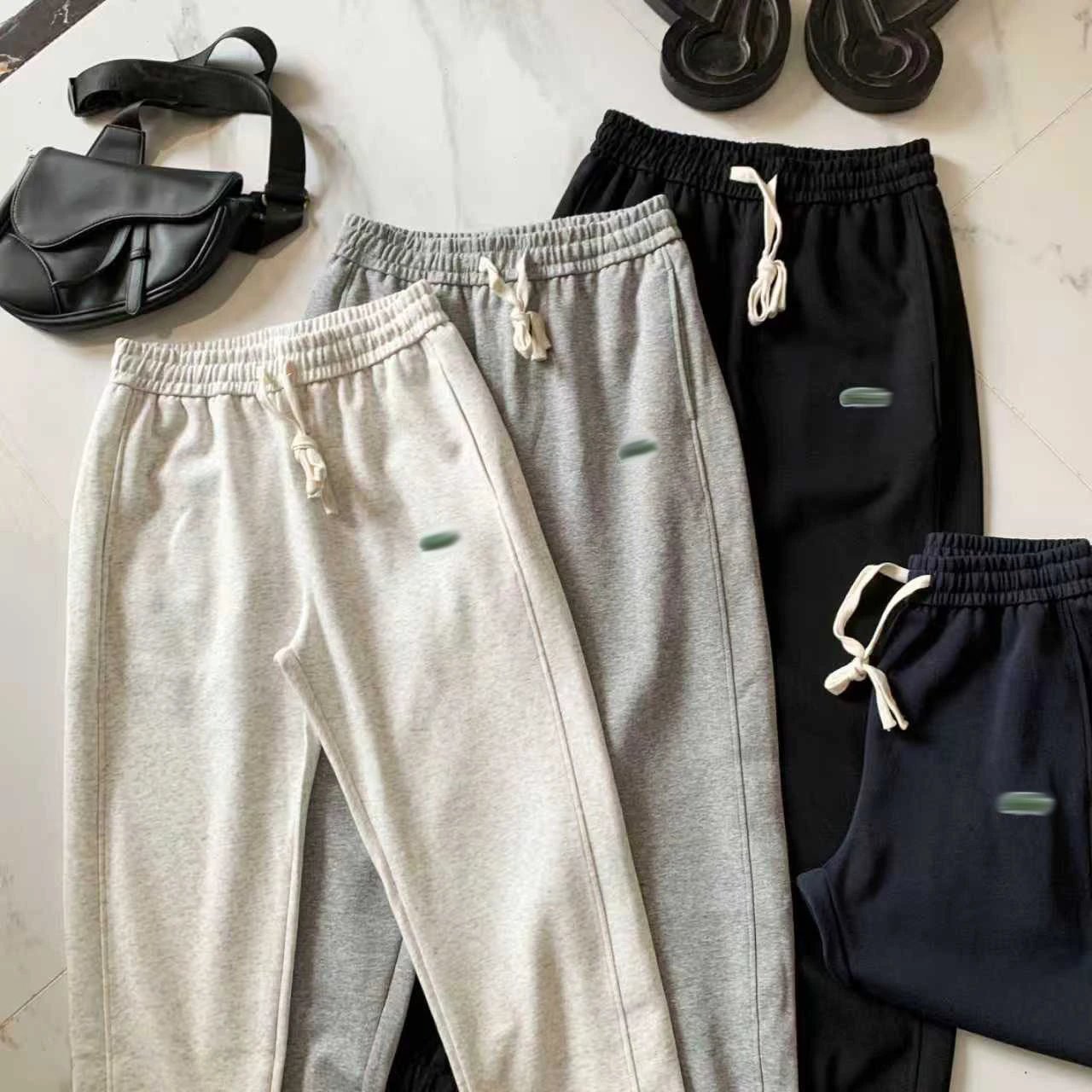 Design Jogger Pants Navy Blue Sweatpants - 4