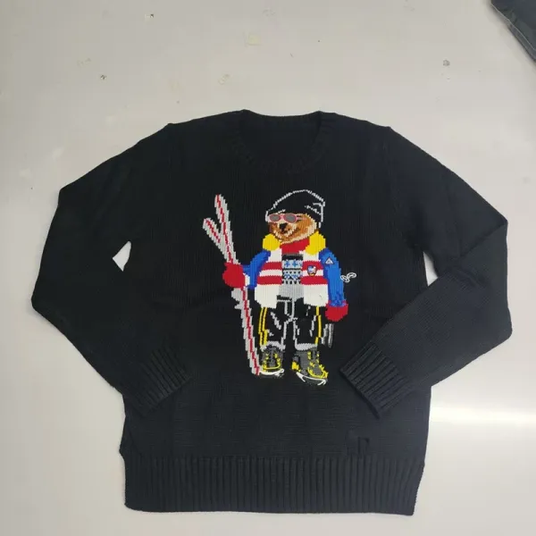 Polo Ralph Lauren Ski Bear Knit Sweater Black - 1