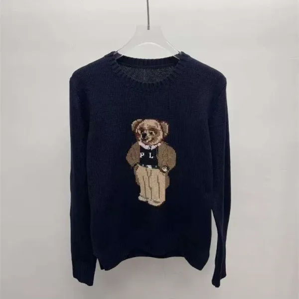 Polo Ralph Lauren Bear Knit Sweater Navy - 1
