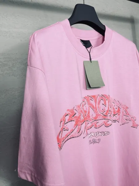 Badfriend Graffiti Logo Pink Oversized T-Shirt - 9