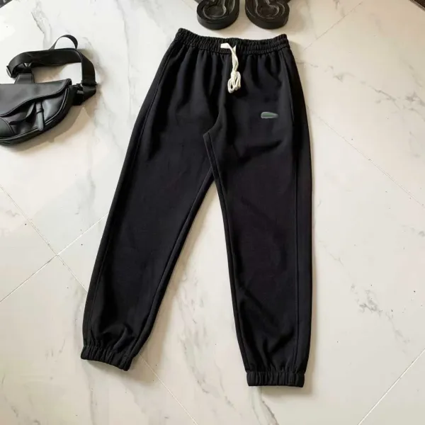 Design Minimalist Logo Joggers Black Sweatpants - 1