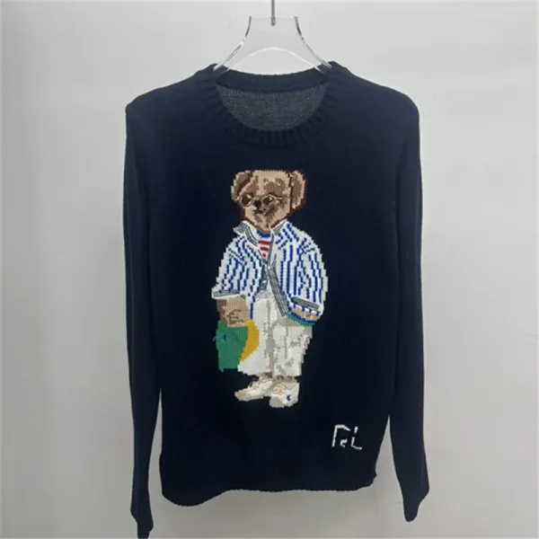 Polo Ralph Lauren Bear Knit Sweater Navy - 1