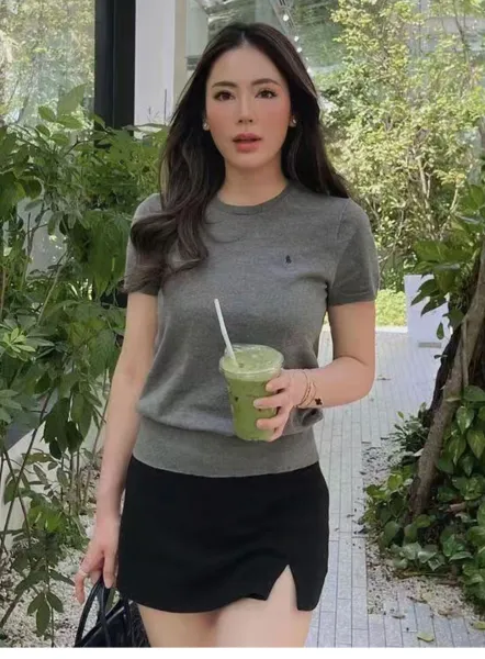 Polo Ralph Lauren Short-Sleeve Knit Sweater Army Green - 12