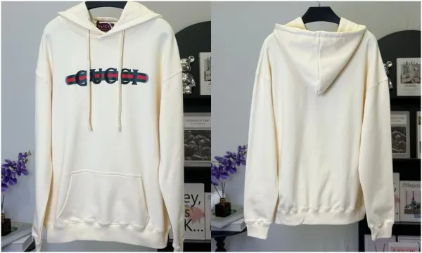 Gucci Logo Hoodie Off-White - 1