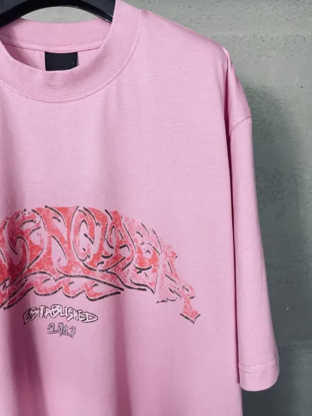 Badfriend Graffiti Logo Pink Oversized T-Shirt - 8
