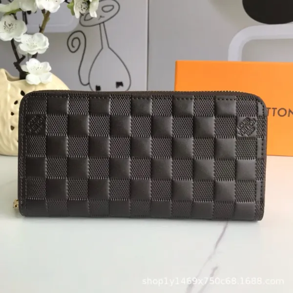Louis Vuitton Damier Graphite Zippy Long Wallet Brown - 1
