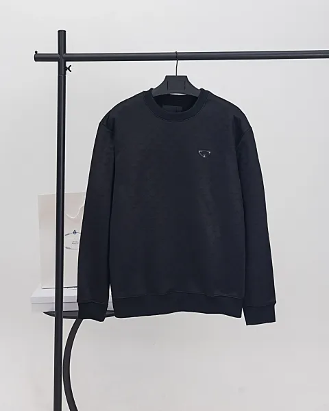 Prada Re-Nylon Logo Sweatshirt Black Hoodie - 1