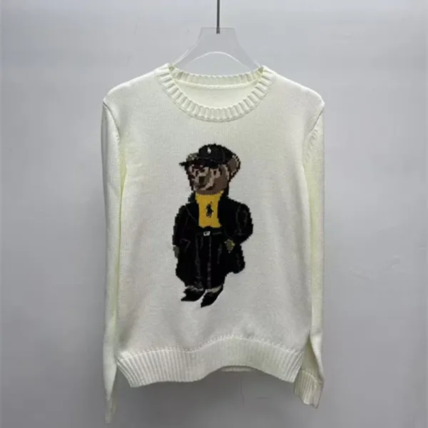 Polo Ralph Lauren Bear Knit Sweater Cream - 1
