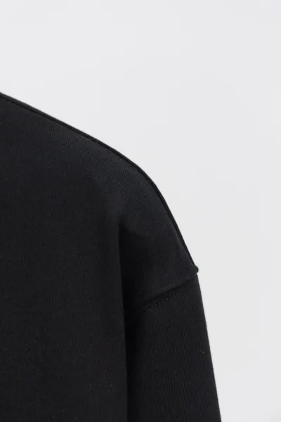 Prada Re-Nylon Logo Sweatshirt Black Hoodie - 10