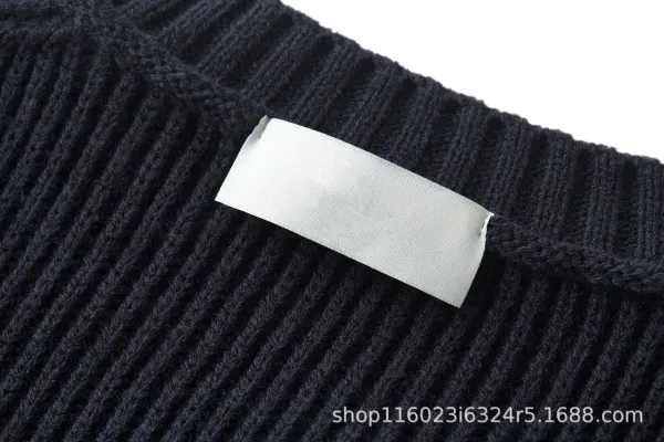 Fendi Logo Intarsia Knit Sweater Navy - 6
